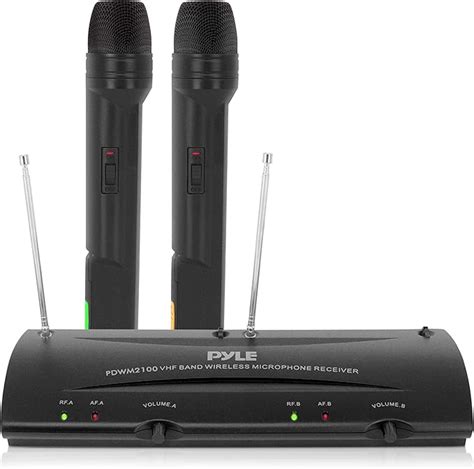 Pyle Pro Dual Channel Vhf Sistema De Micr Fono Inal Mbrico