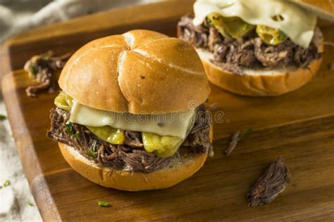 Bocadillo Hecho En Casa De La Carne Asada De Pote De Mississippi Foto