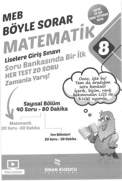 Meb B Yle Sorar Matemat K Soru Bankasi S Nan Kuzucu Yayinlari Zeta