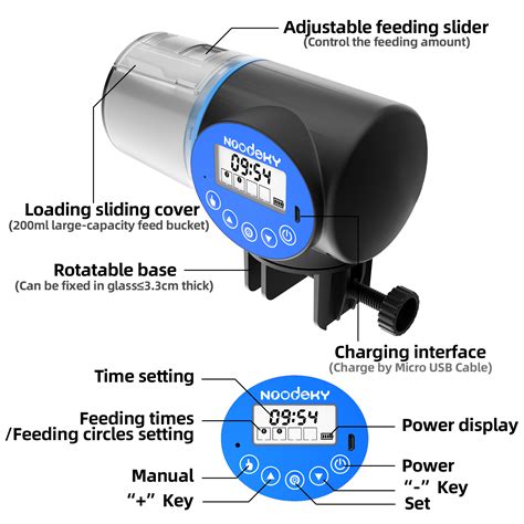 USB Charging Automatic Fish Feeder, Auto Fish Food Feeder Timer ...