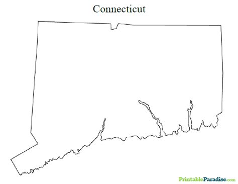 Printable State Map of Connecticut