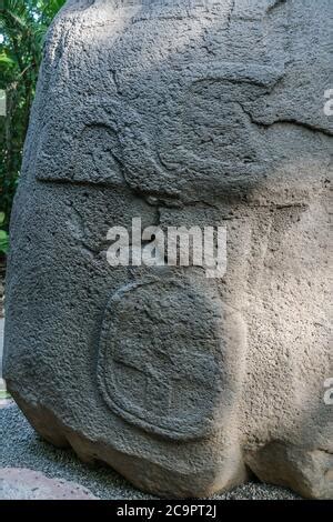 Monument 4, the Old Warrior, from the Olmec ruins of La Venta ...