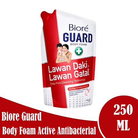 Jual Biore Guard Body Foam Active Antibacterial Refill 250 Ml Shopee