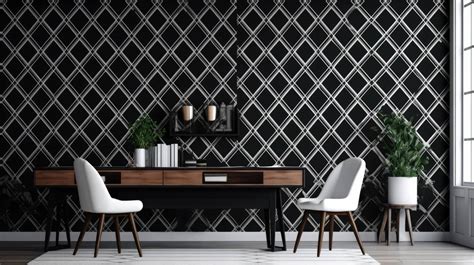 This wallpaper features a minimalist design with a black and white ...