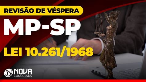 Revisão de Véspera MP SP Lei 10 261 1968 Legislação YouTube