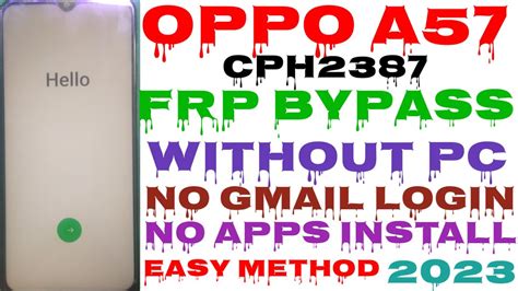 Oppo A Frp Bypass Android Oppo A Cph Gmail Lock