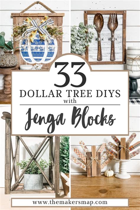 Jenga Block Crafts Diy Dollar Tree Year Round And Holiday Diy