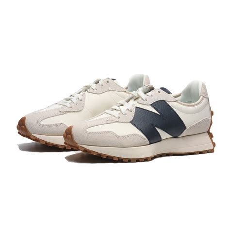 New Balance 休閒鞋 NB 327 復古 米白 深藍N 復古 女 WS327KB PChome 24h購物