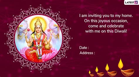 Diwali 2019 Invitation Cards Format Whatsapp Messages And Images To