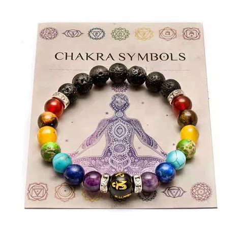 Pulsera De Chakras Para Hombre Y Mujer Cristal Natural Curaci N De