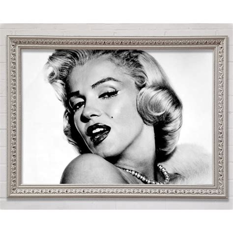 Ebern Designs Marilyn Monroe Wei Und Wei Einzelner Bilderrahmen