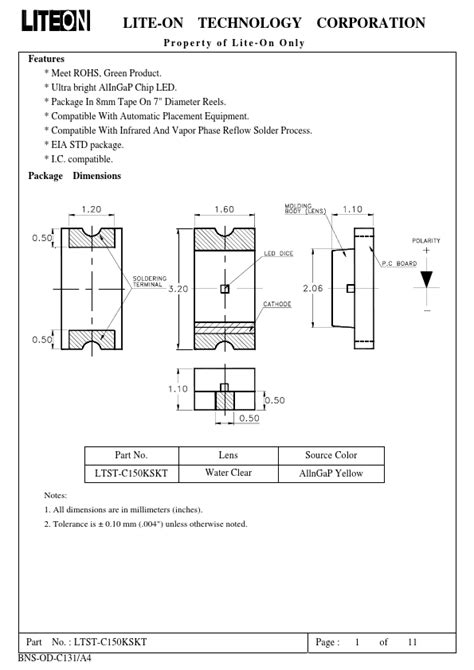 Ltst C Kskt Datasheet Lite On Technology