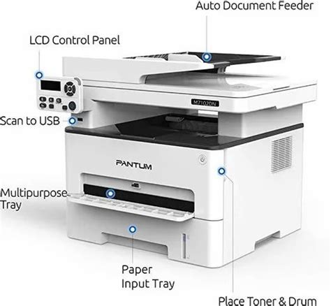 Pantum Printer Pantum M Dn Laser Mfp Black And White Printer