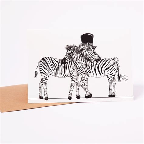 Wedding Zebras Greeting Card Greeting Cards Zebras Cards