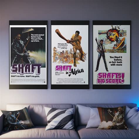 Shaft Trilogy Deluxe 11 X 17 Poster Art Prints W/ Richard Roundtree - Etsy