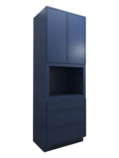 PD OC3396B Petit Blue Shaker 33 3 Drawer 2 Door Oven Cabinet