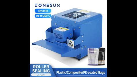 ZONESUN ZS GLF1 Roller Sealing Machine Operation Steps YouTube