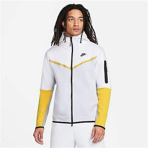 Nike Sportswear Tech Fleece Full Zip Hoodie 'White/Yellow/Baby Blue ...