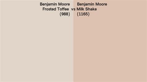 Benjamin Moore Frosted Toffee Vs Milk Shake Side By Side Comparison