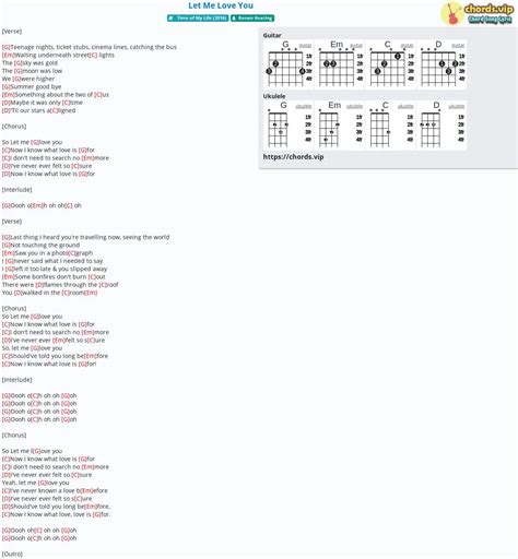 Chord: Let Me Love You - Ronan Keating - tab, song lyric, sheet, guitar ...