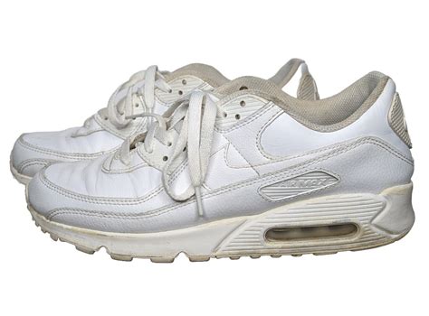 Nike Air Max 90 LTR Triple White Leather CZ5594-100 M… - Gem