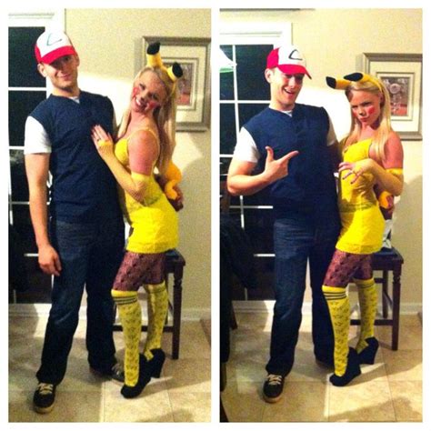 Pikachu And Ash Couples Halloween Costume Unique Couple Halloween