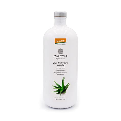 Suco Atalaya Bio Aloe Vera 96 Mel E Limão Ecológica Sem Filtro Para Beber 700ml