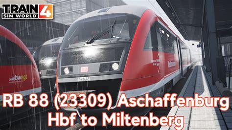 RB 88 23309 Aschaffenburg Hbf To Miltenberg Maintalbahn BR 642