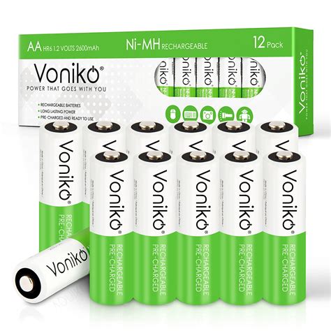 Buy Voniko Aa Rechargeable Batteries Pack Hr Ni Mh Batteries V