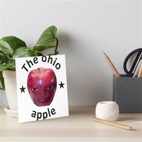 Ohio Rizz Apple Apple Meme From Tiktok V2 Art Board Print For Sale