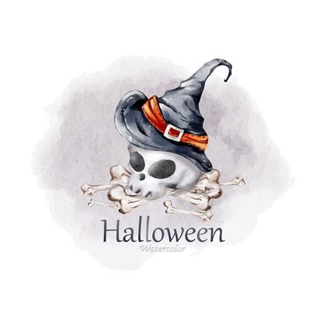 Premium Vector Halloween Watercolor Illustration Vector Background Design