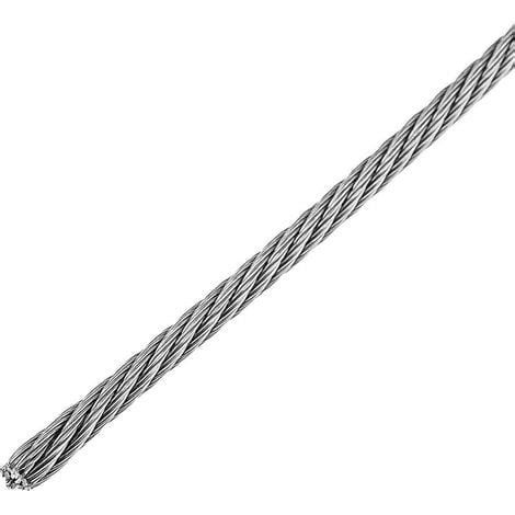 Wurko Cable Acero Mm Galvanizado X X Rollo M Cable De Acero