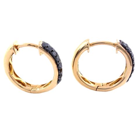 Buy 18K Rose Gold 0.39 Ct Black Diamond Earrings Online - Antwerp Or ...