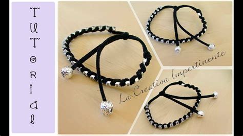 Diy Tutorial Bracciale Con Strass E Alcantara Strass Bracelet Youtube