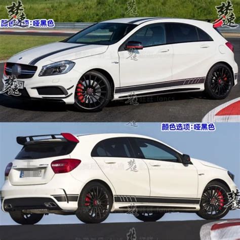 17u Car Stickers For Mercedes Benz A Class A45 Amg A200 Door Stickers Decorative Body Exterior