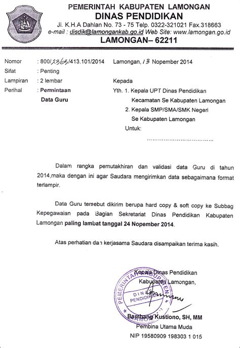 Contoh Surat Permohonan Perubahan Data Siswa Surat Lamaran Kerja