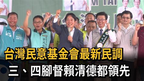 台灣民意基金會最新民調 三、四腳督賴清德都領先－民視新聞 Youtube