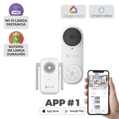 Timbre Ezviz Con C Mara Wi Fi Doorbell De Bater A Recargable Libre De