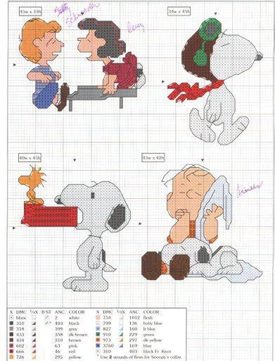 Schema Punto Croce Snoopy