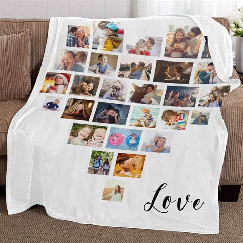 Custom Photo Blanketpersonalized Photo Blanket Anniversary Etsy