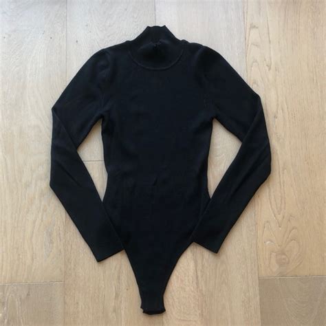 Superdown Tops Superdown Knit High Neck Long Sleeve Bodysuit Poshmark