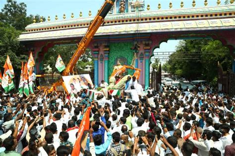 Photos Congress Workers Take Out Rally As Revanth Reddy Takes Charge