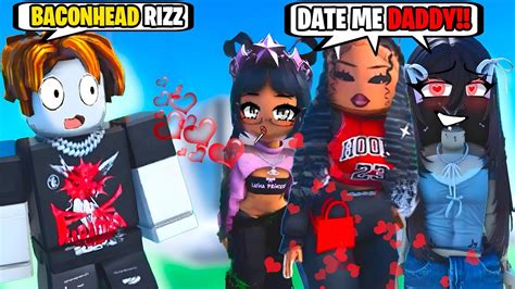 Rizzing Up Girls In Mic Up Roblox 17 Voice Chat With A Bacon Head