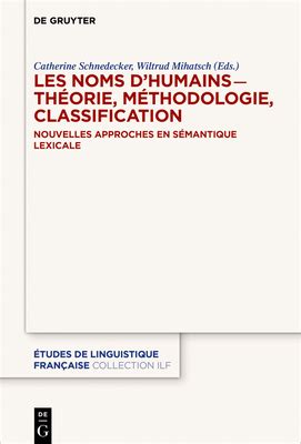 Les Noms D Humains 6 Th Orie M Thodologie Classification By Catherine