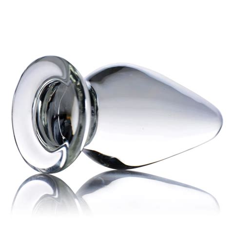 Clear Pure Glass Plug Anal Sex Toys For Woman Lesbian G SPOT Squirt Crystal Bin Bullet