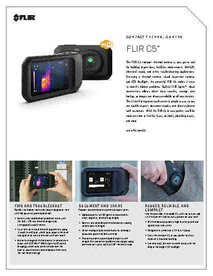 Flir C Incl Wi Fi Datasheet Thermal Imager C