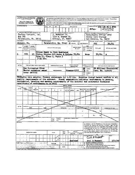 Usda Inspection Certificate Tutore Org Master Of Documents