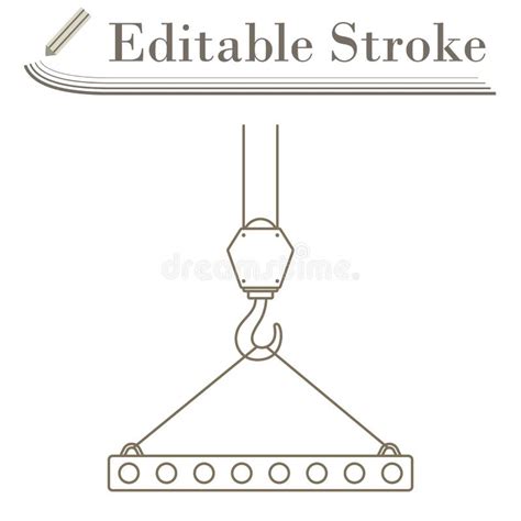 Icono De Losa Colgada En El Gancho De Gr A Por Inclinaciones De Cuerda