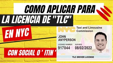 Como Aplicar Para La Licencia De Tlc En Nyc Con Social O Itin Number