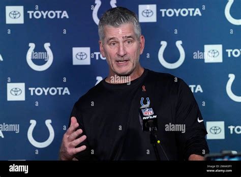 Indianapolis Colts Coach Frank Reich Answers A Question After An Nfl